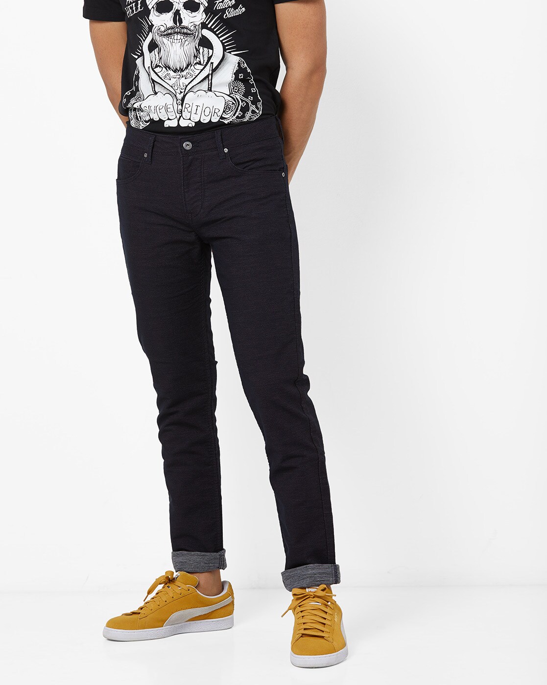 dark navy blue jeans