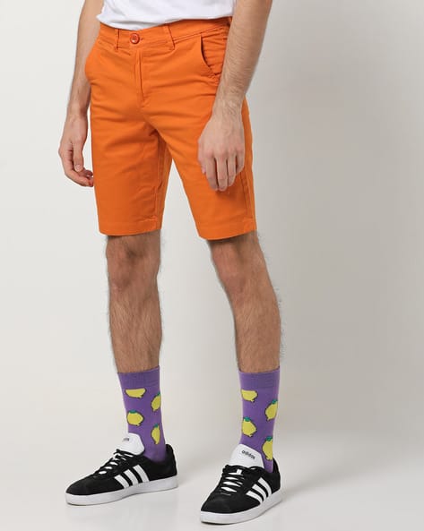 orange shorts men
