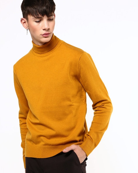 yellow pullover men