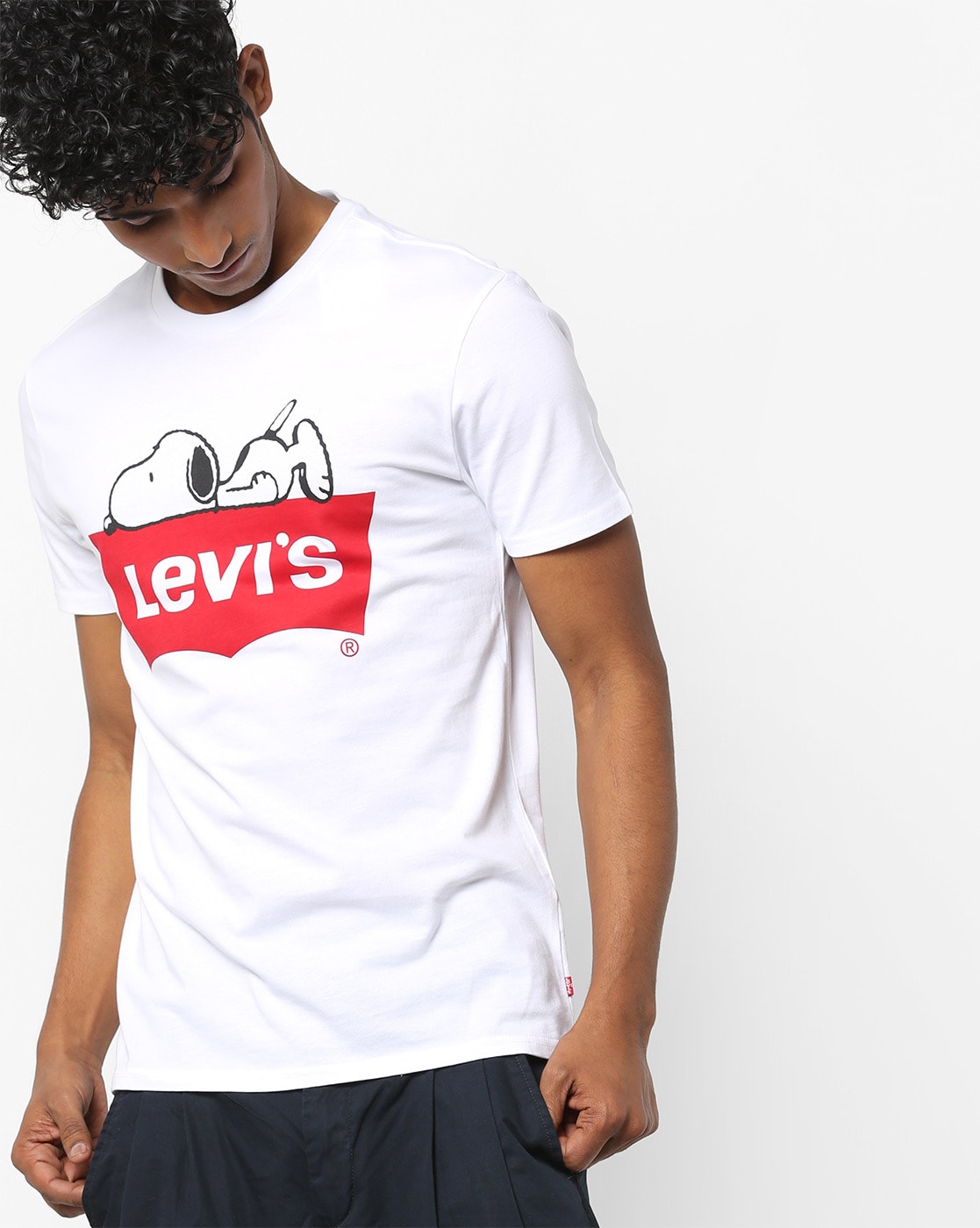 men's levi's snoopy t shirt