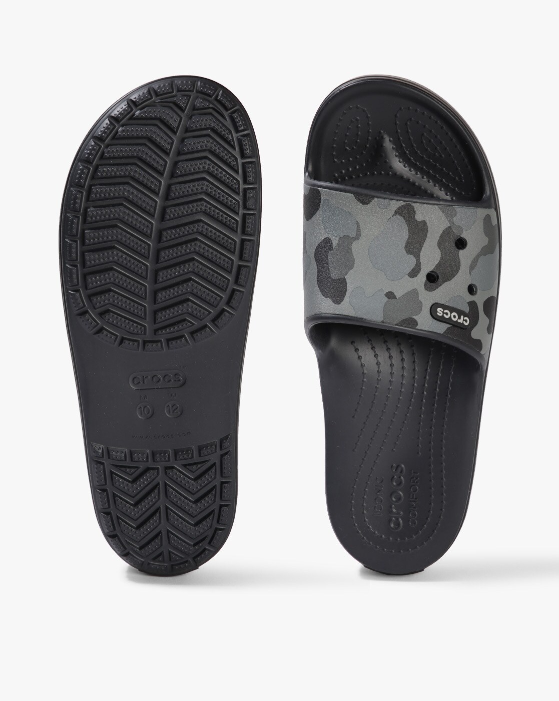 mens camo croc flip flops