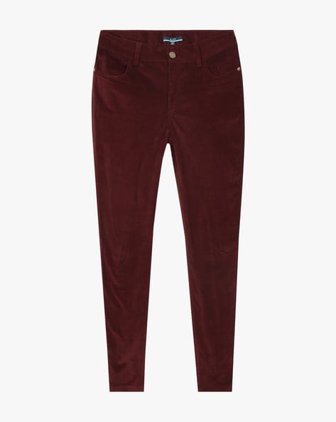Buy Edyson hampton skinny corduroy pants magenta Online | Brands For Less