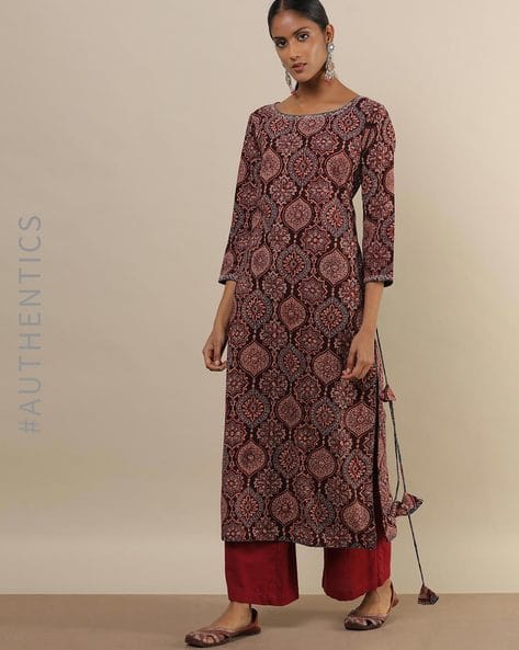 Buy Brown Kurtas for Women by Indie Picks Online | Ajio.com