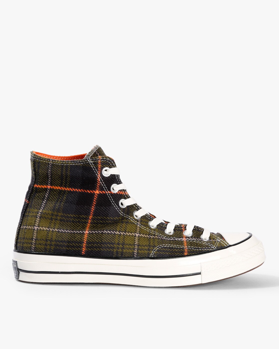 brown plaid converse high tops