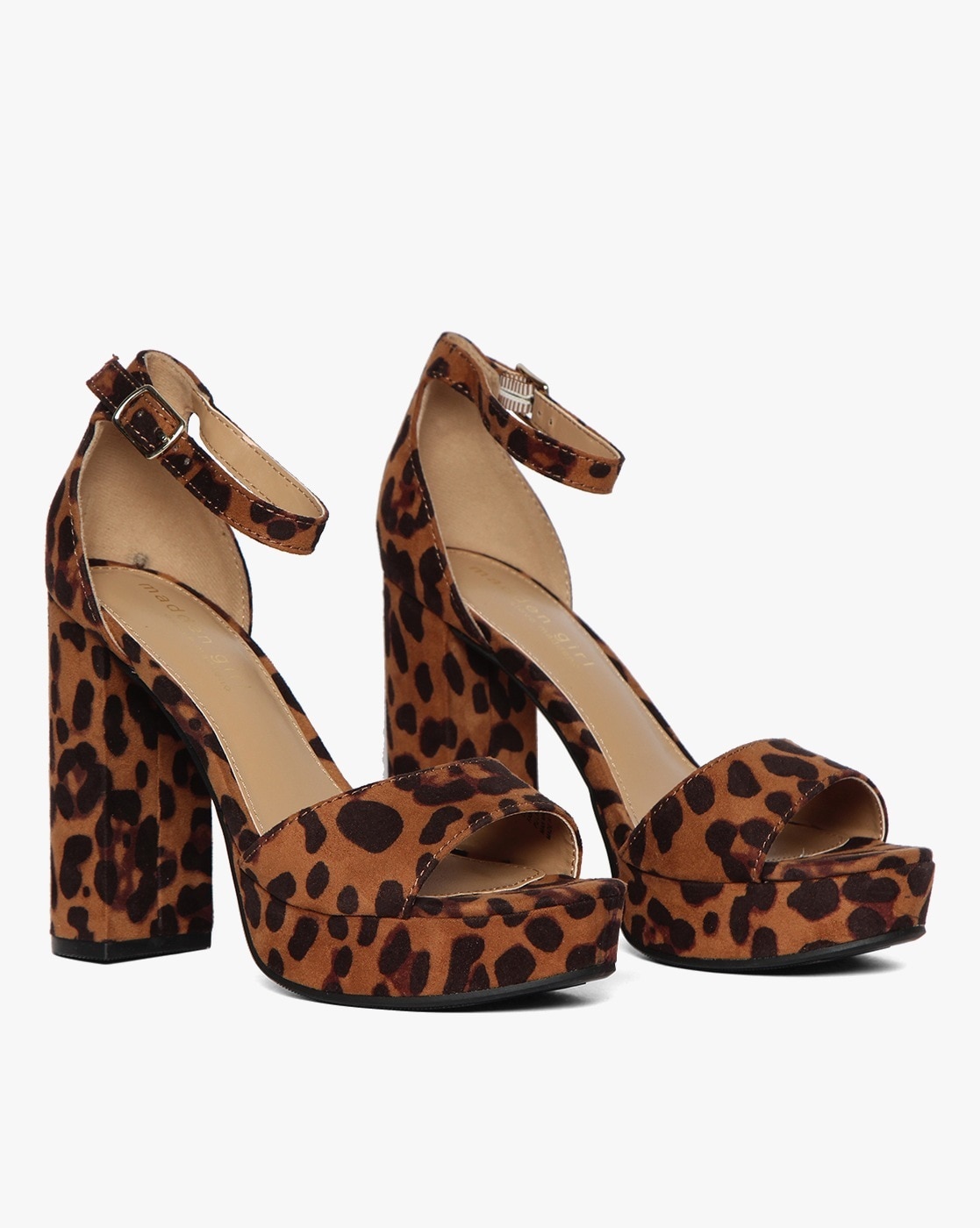 Buy Brown Heeled Sandals for Women by 
