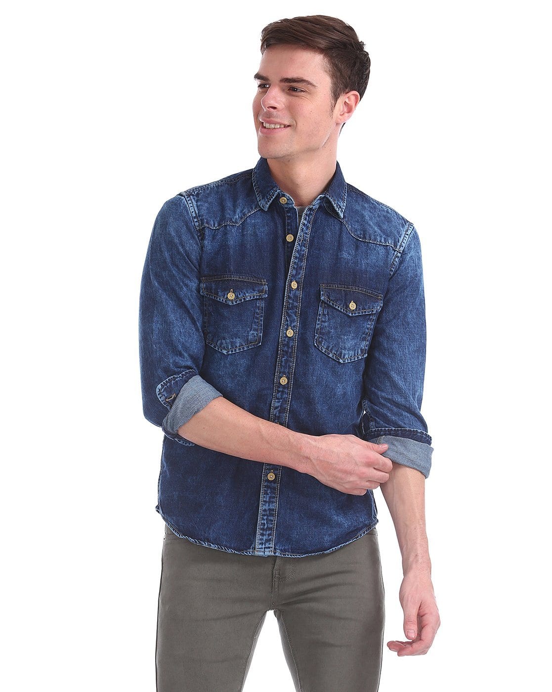cherokee denim shirts