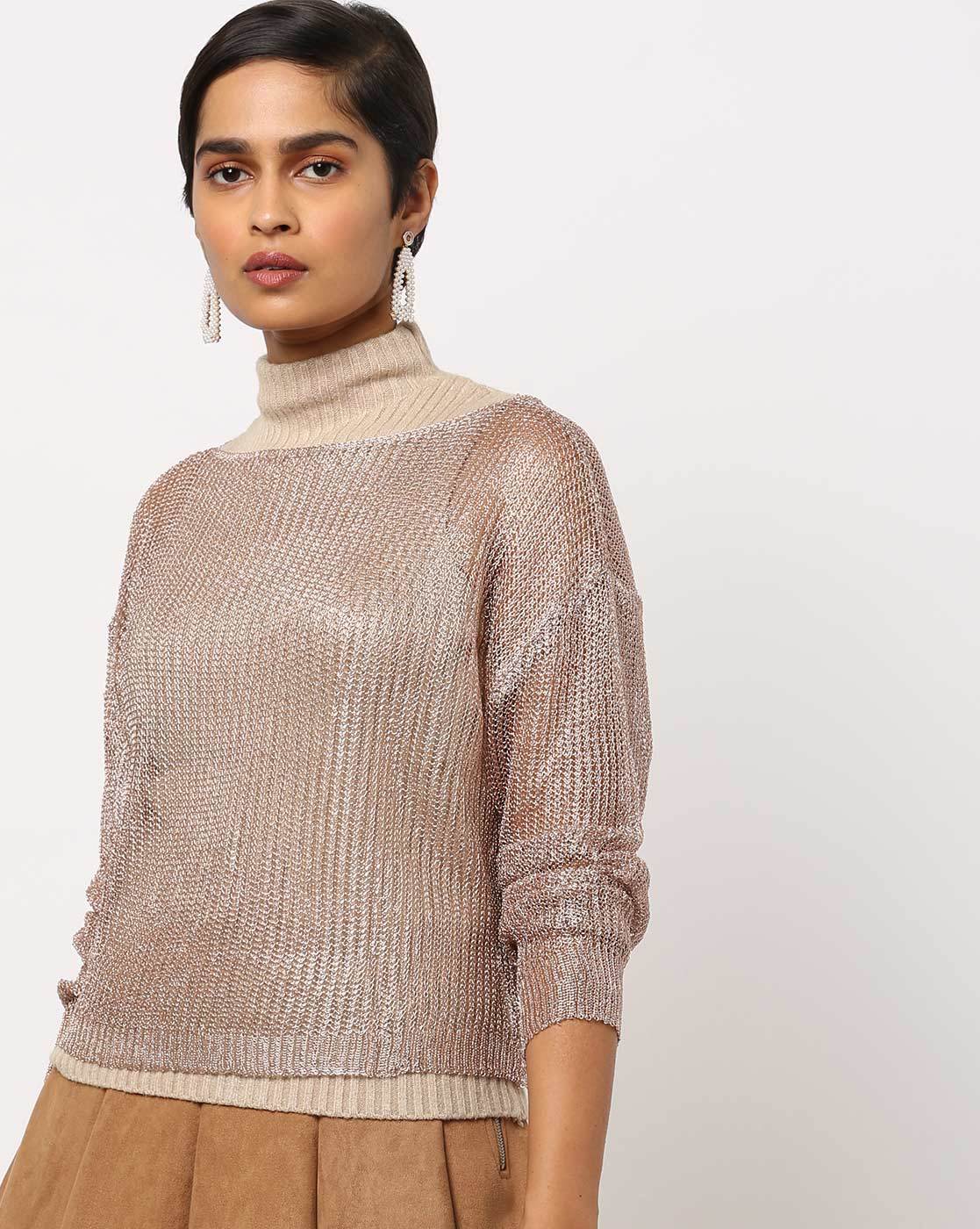 Tanu Recommends : TRENDS Textured Sweater with Drop Shoulder Sleeves