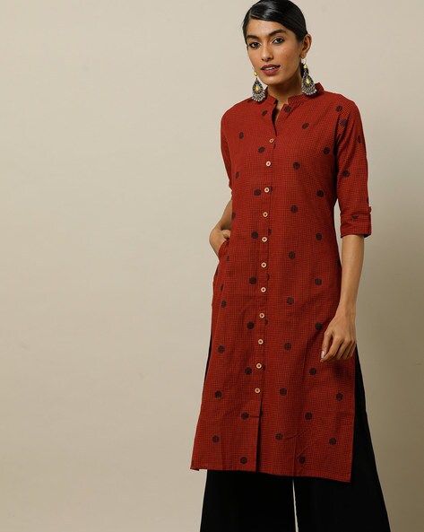 Buy Maroon Kurtas for Women by Indie Picks Online