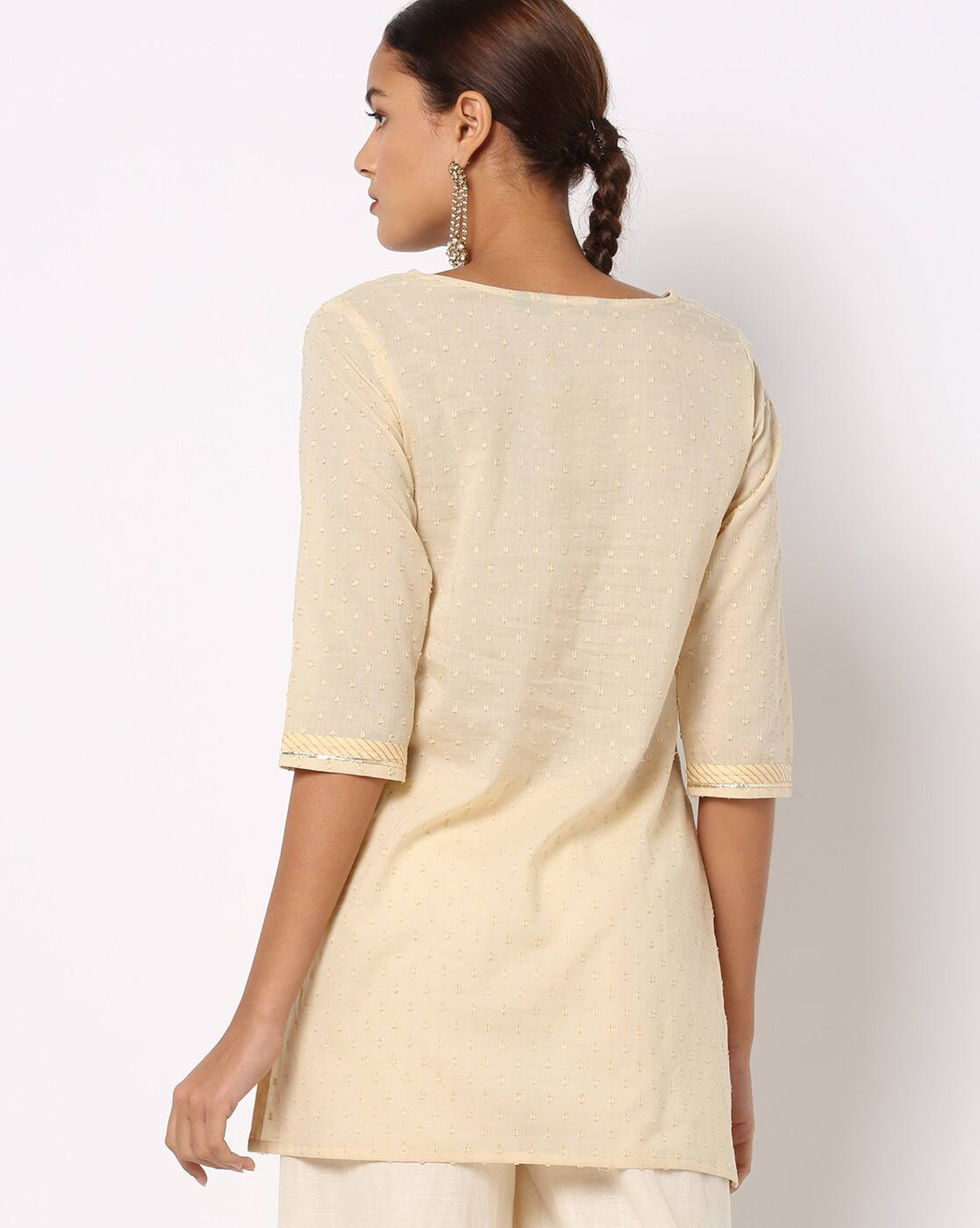 Buy Cream Kurtas for Women by AVAASA MIX N' MATCH Online