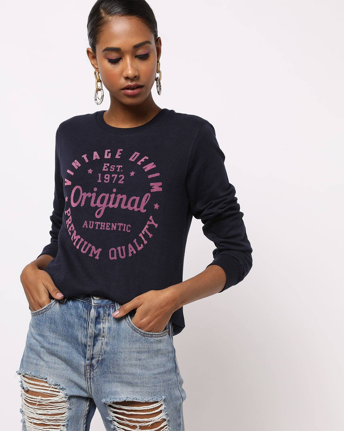 ajio women sweatshirt
