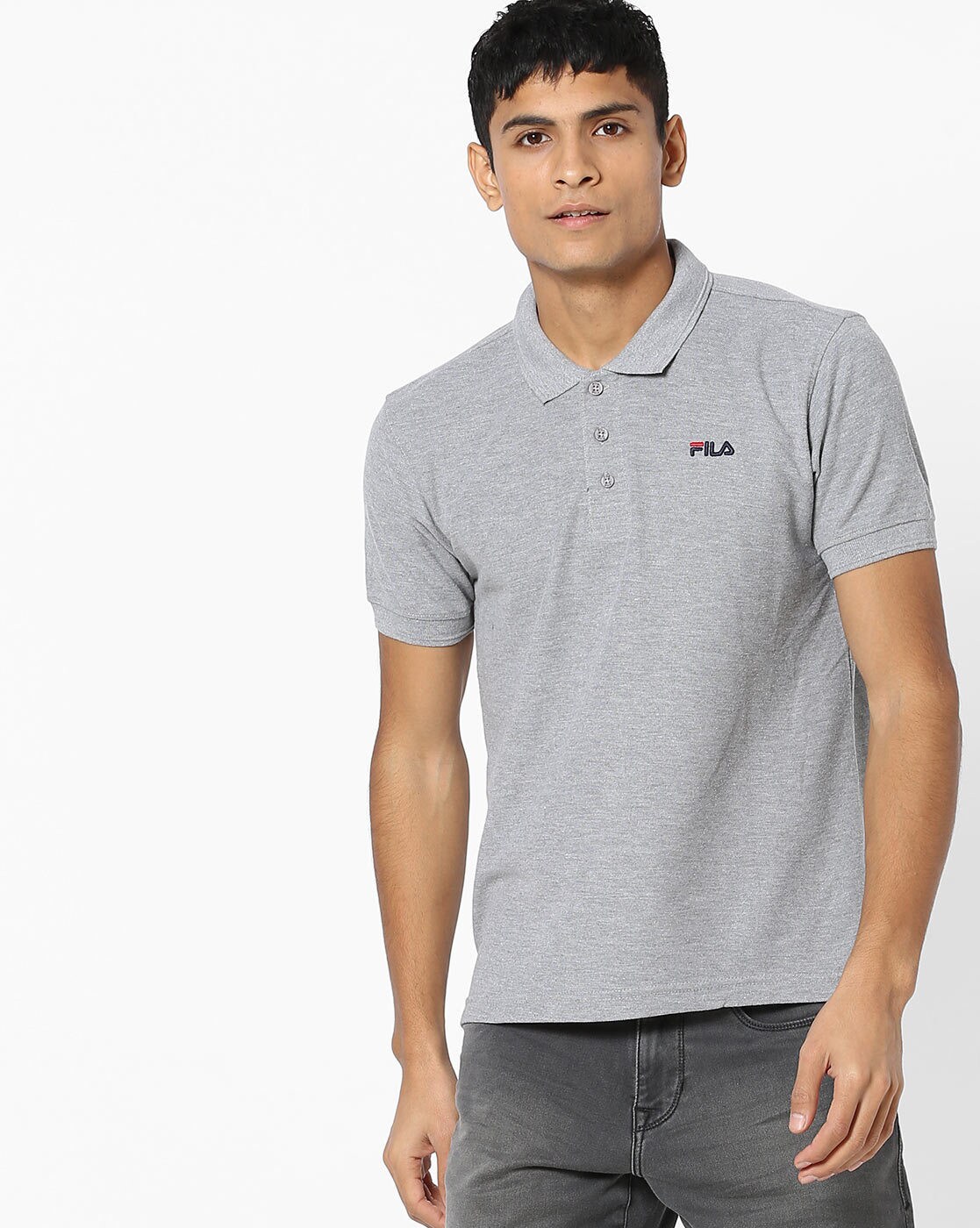 Buy Light Grey Tshirts Men by FILA Online | Ajio.com