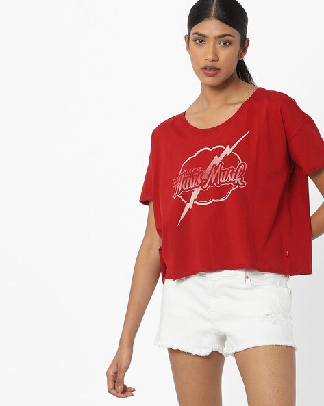 cropped levis t shirt