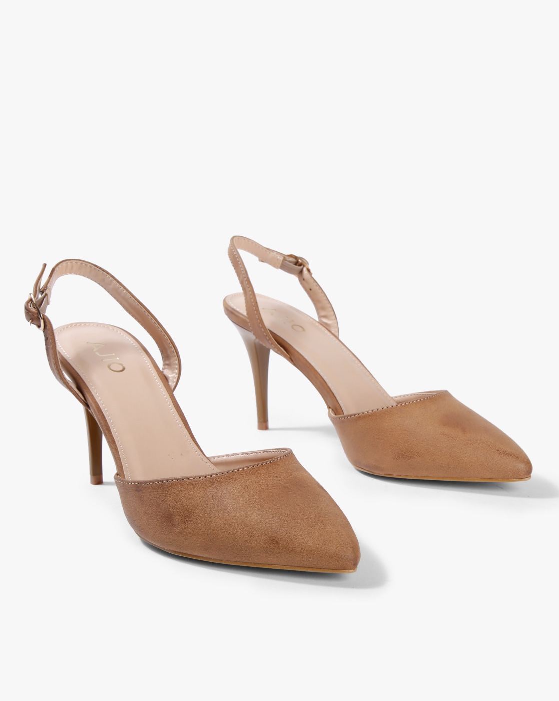 Buy Tan Brown Heeled Shoes for Women by 
