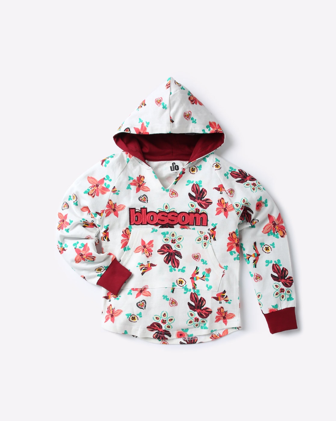 floral off white hoodie