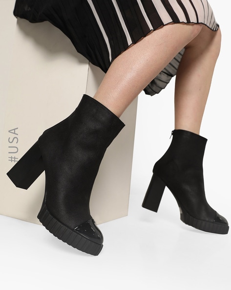 ankle length heel boots