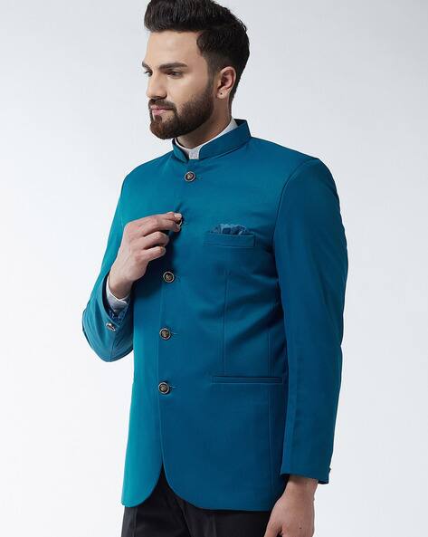 teal color blazer
