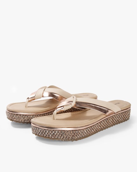 beige thong sandals