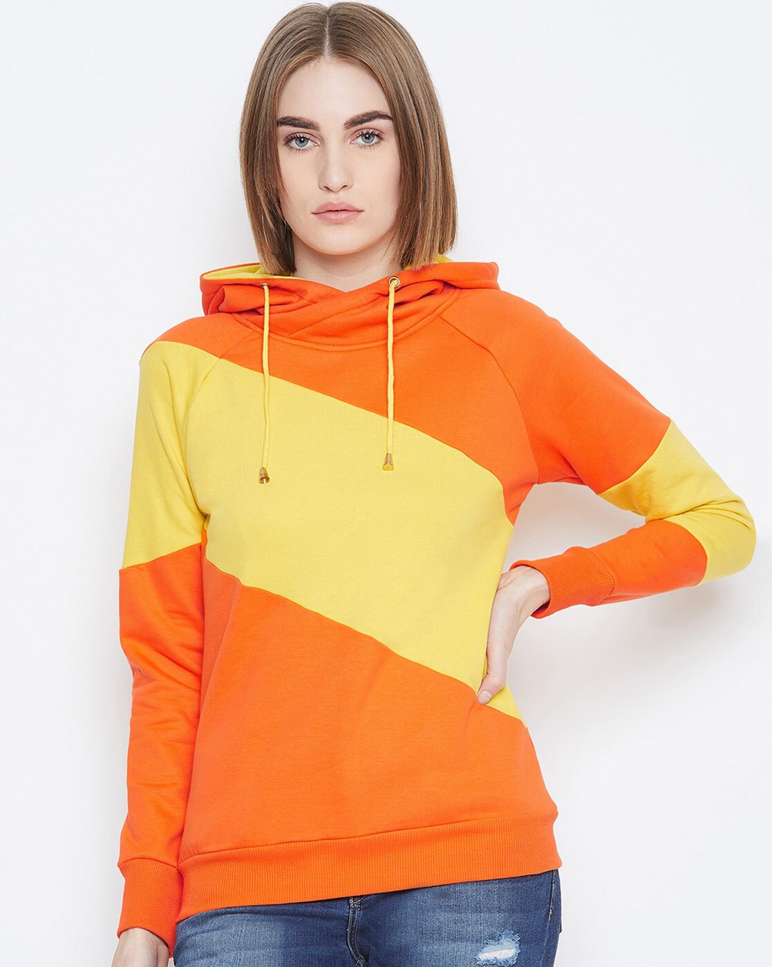yellow orange hoodie