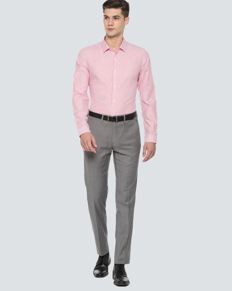 Pink & Grey is that one colour combination that never goes wrong ! Tell us  in comment section, which are you… | Pink shirt men, Black trousers men,  Shirt outfit men