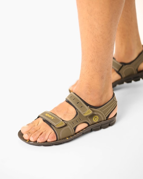 Sparx Brand Mens Casual Sports Sandal Backstrap SS-124 (Ft.Green/Gold) ::  RAJASHOES