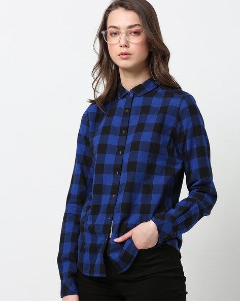 Levi's check shirt womens best sale