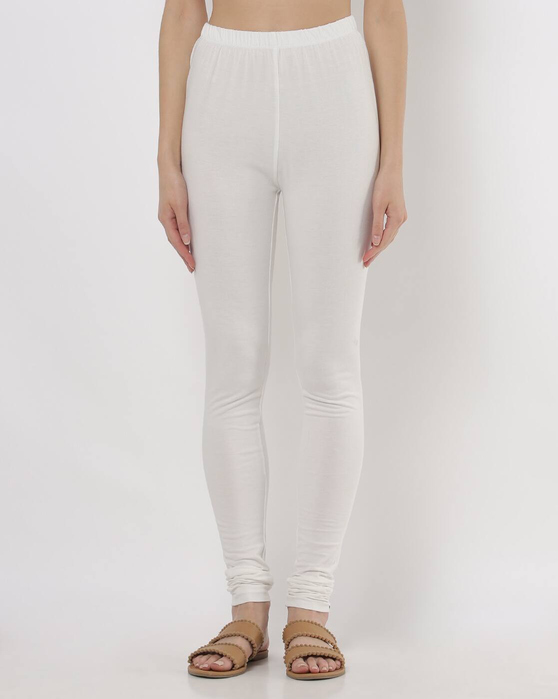Buy White Leggings for Women by AURELIA 