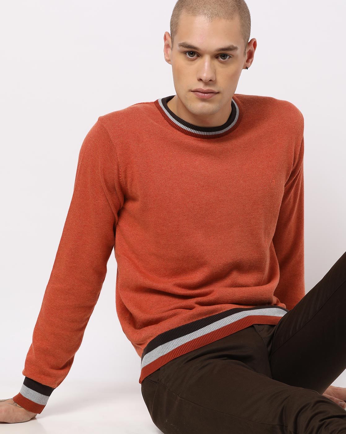 rust orange sweater