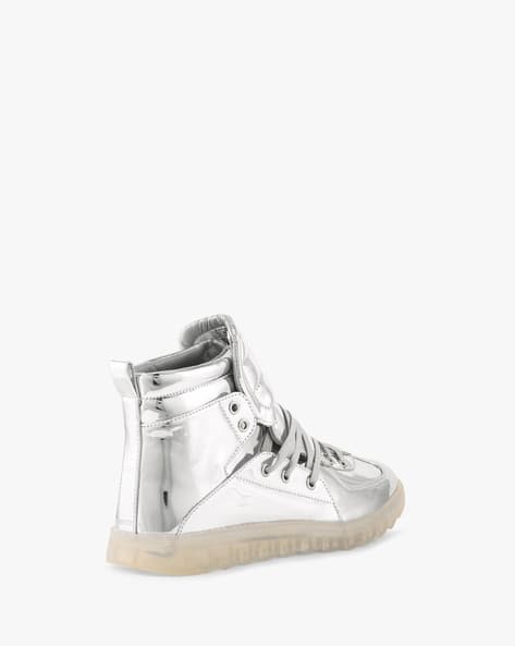 Buy Silver Sneakers for Men by AJIO Online