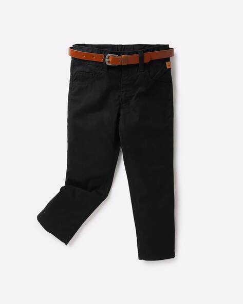 boys black chino trousers