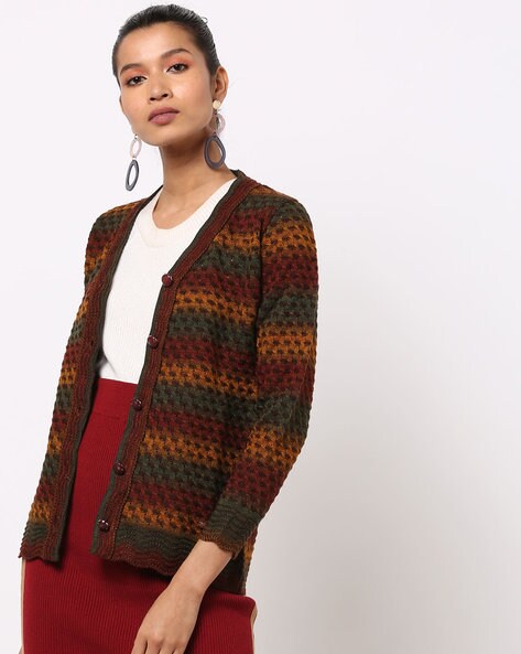 multicoloured cardigan