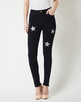 Skinny Fit Jeans with Applique