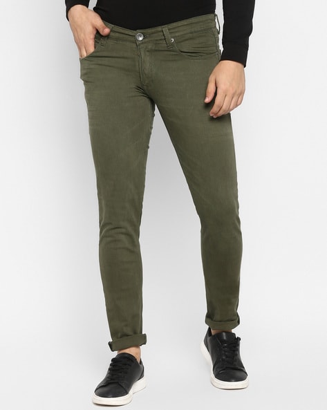 army green jeans mens