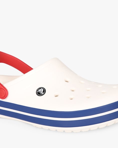 Crocs red white and blue best sale