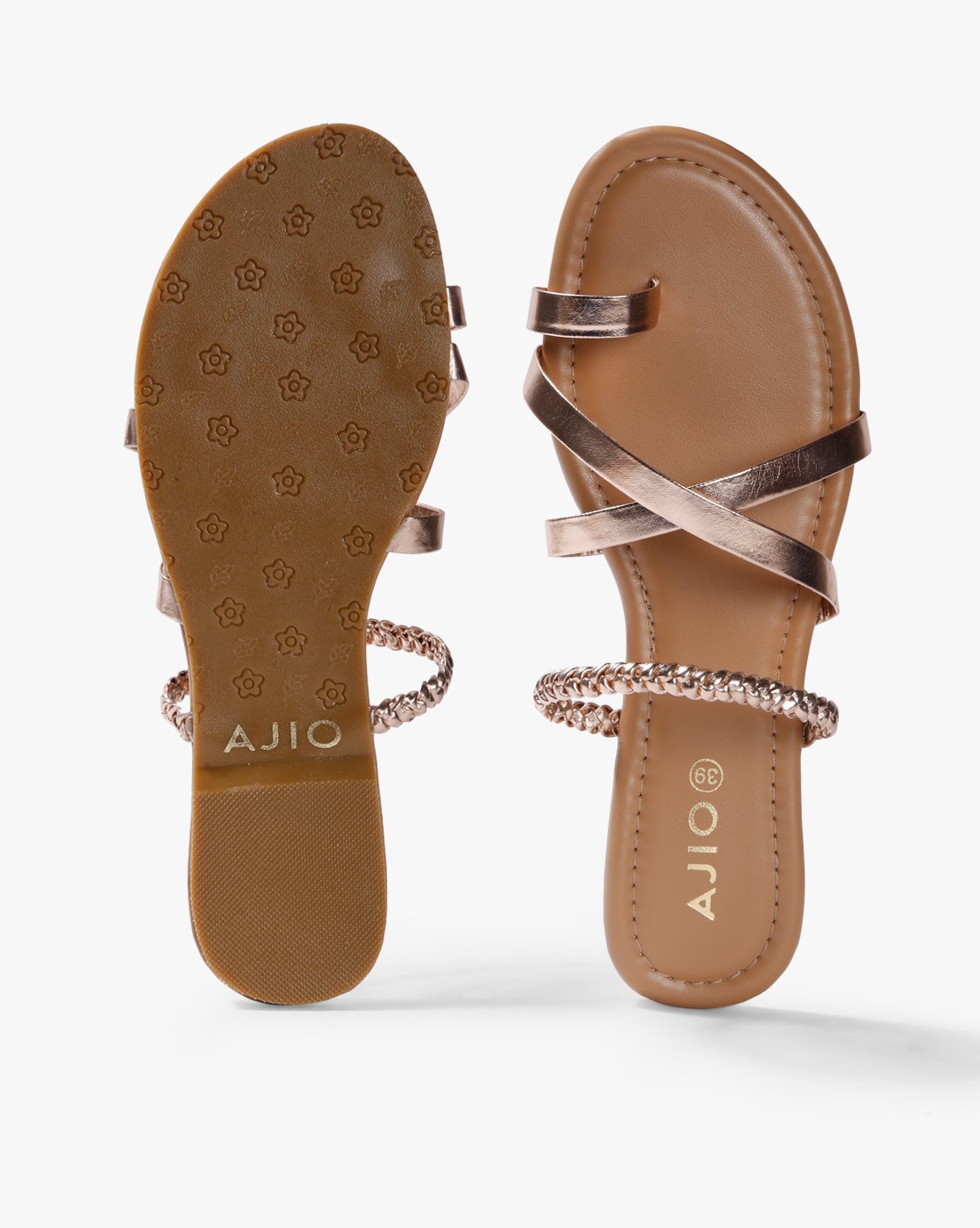 Buy Silver-Toned Flat Sandals for Women by AJIO Online | Ajio.com