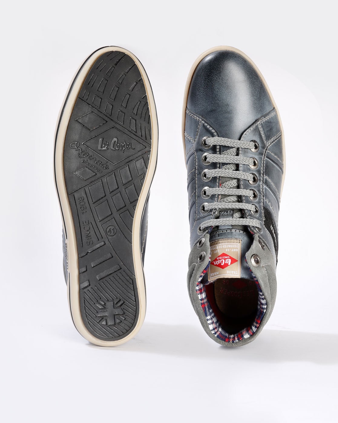 Lee Cooper Men's Dark Grey and Light Grey Sneakers - 8 UK/India (42 EU) :  Amazon.in: Fashion