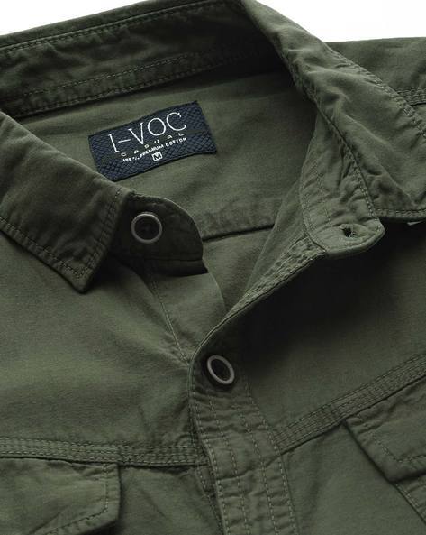 Buy Olive Green Shirts for Men by iVOC 