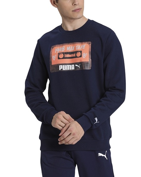 puma navy blue sweatshirt