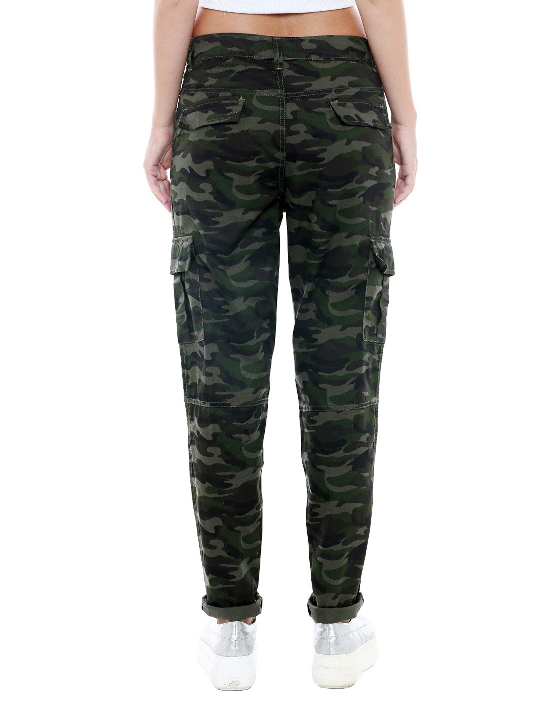 Camo Baggy Cargo Jeans with Detachable Straps - SWS Store⎮