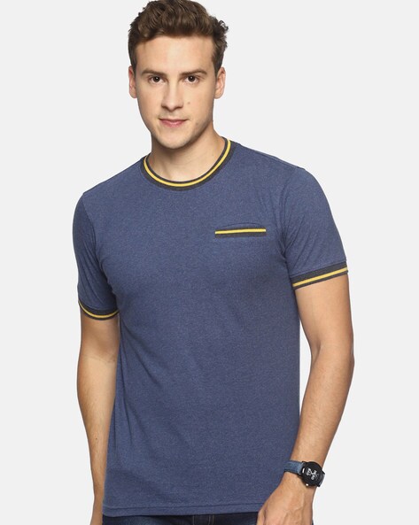 Textured Slim Fit Crew-Neck T-shirt