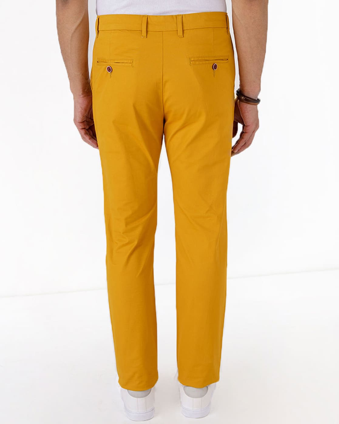 Modern Cut Trousers In Mustard | Martin Valen