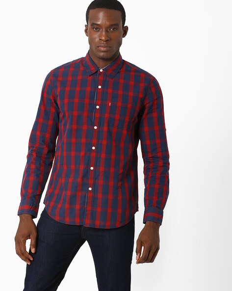 Levis checkered shirt best sale