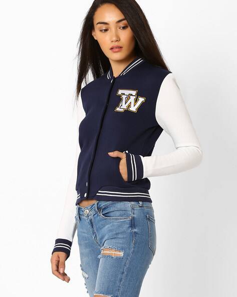 navy blue teddy jacket