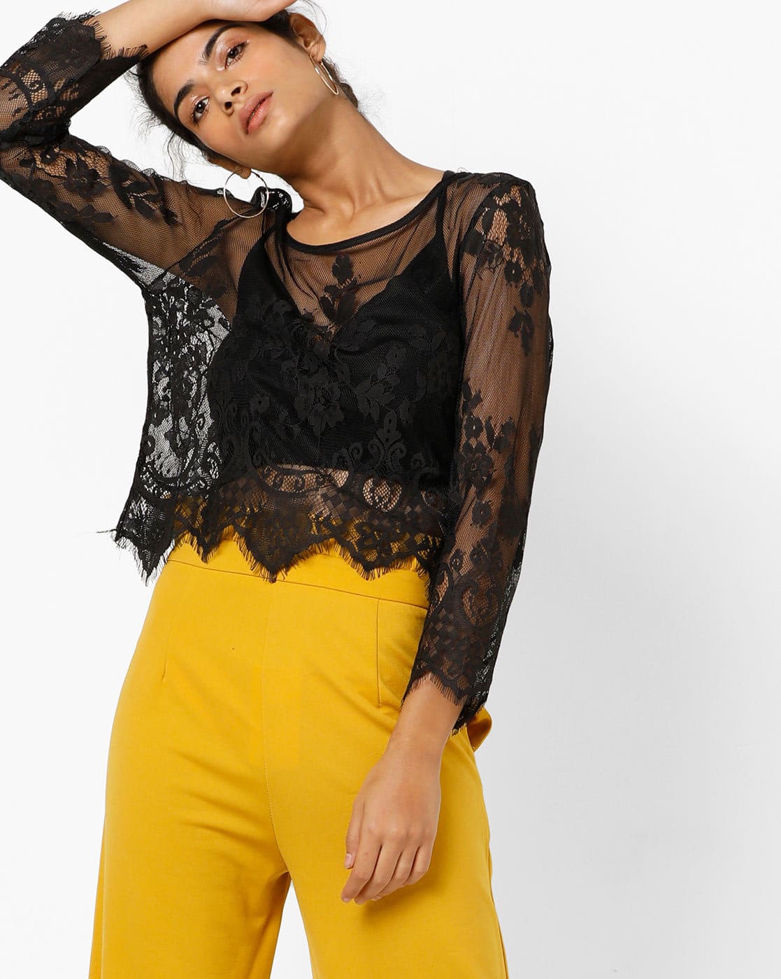 Buy Black Tops for Women by ONLY Online | Ajio.com