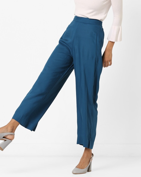 Ankle-Length Palazzo Pants with Elasticated Back Price in India