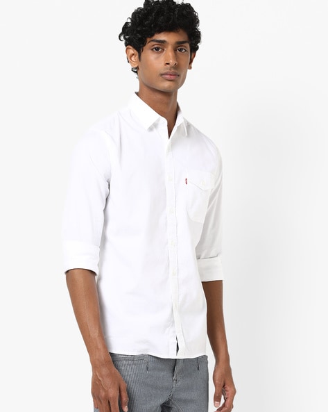 levis white shirt mens