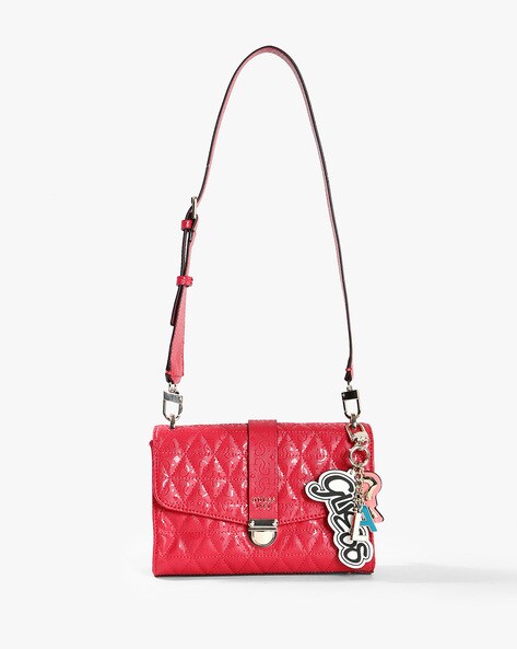 guess red sling bag