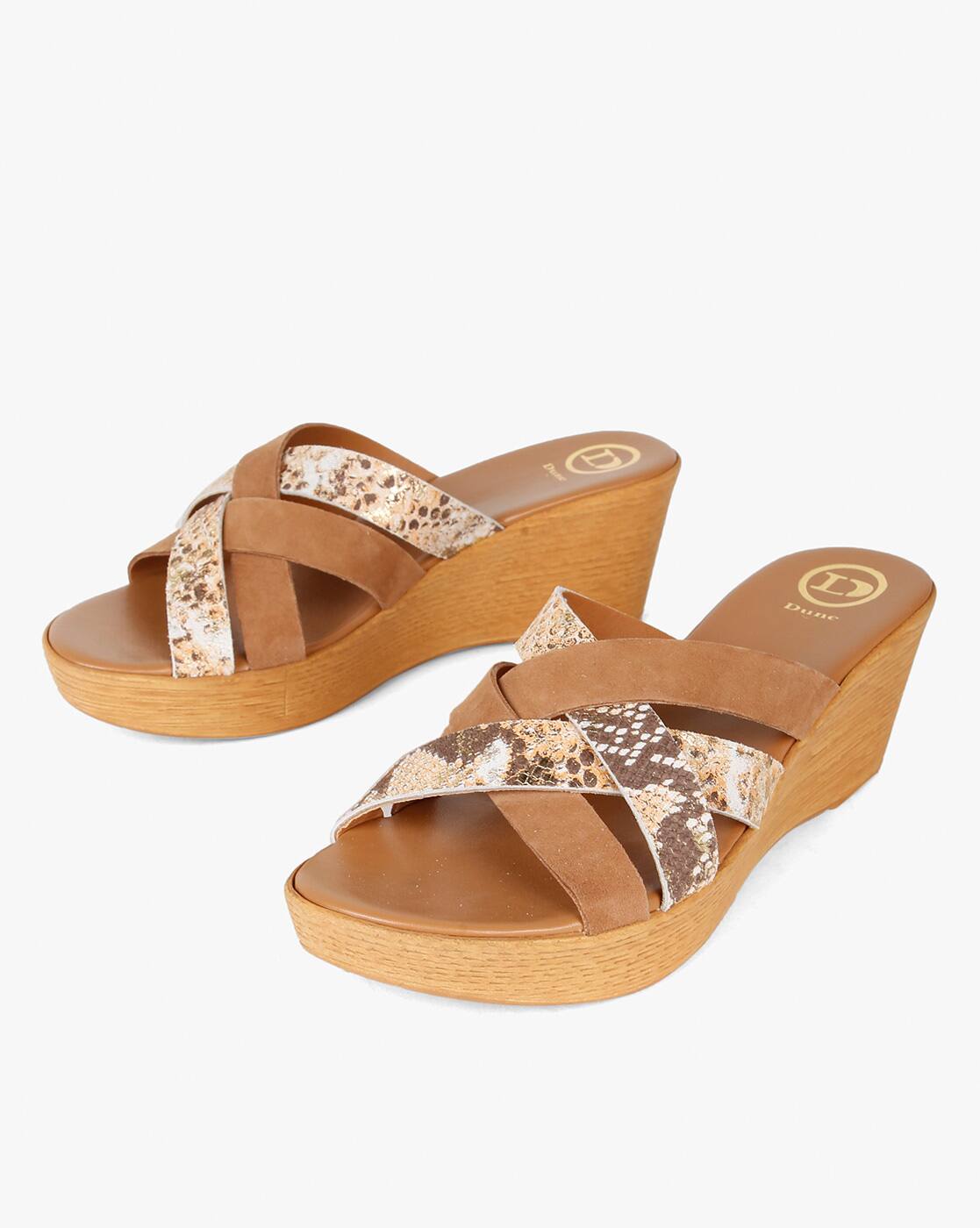 strappy wedge heel sandals