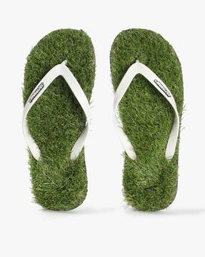 sole threads grass slippers