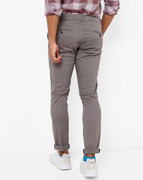 mens slim grey chinos