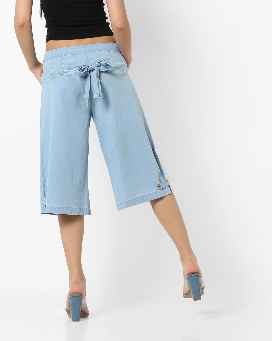 Buy Grey Denim Culottes For Women by Kapda By Urvashi Kaur Online at Aza  Fashions.